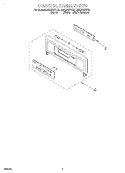 CONTROL PANEL Diagram and Parts List for GMC275PDS2  Whirlpool Microwave Oven Combo