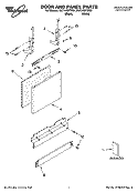 DOOR AND PANEL PARTS Diagram and Parts List for DU1148XTPQ1  Whirlpool Dishwasher