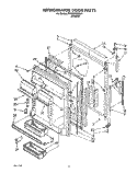 REFRIGERATOR DOOR Diagram and Parts List for ET25DMXXN01  Whirlpool Refrigerator
