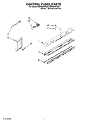 CONTROL PANEL PARTS Diagram and Parts List for KSSO36QTX00  KitchenAid Refrigerator
