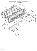 UPPER RACK AND TRACK Diagram and Parts List for KUDJ230YWH2  KitchenAid Dishwasher