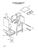 EXTERNAL OVEN Diagram and Parts List for FGS385VL2  Whirlpool Range