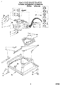 MACHINE BASE Diagram and Parts List for LSP9355BW0  Whirlpool Washer