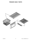 FREEZER SHELF PARTS Diagram and Parts List for KSSC42QTS17  KitchenAid Refrigerator