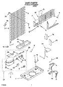 UNIT PARTS Diagram and Parts List for IT18TKXRQ00  Inglis Refrigerator