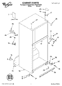 CABINET, LITERATURE Diagram and Parts List for ET8FTKXKQ02  Whirlpool Refrigerator