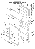 DOOR Diagram and Parts List for ET18NKXDN00  Whirlpool Refrigerator