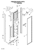 FREEZER DOOR PARTS Diagram and Parts List for KSBP25INSS02  KitchenAid Refrigerator