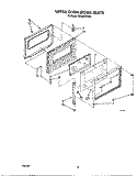 UPPER OVEN DOOR Diagram and Parts List for SE950PERW9  Whirlpool Range