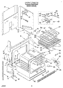 OVEN Diagram and Parts List for RS660BXBH0  Whirlpool Range