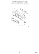 CONTROL PANEL Diagram and Parts List for GBD307PDS1  Whirlpool Wall Oven