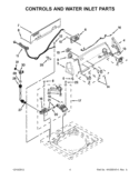 CONTROLS AND WATER INLET PARTS Diagram and Parts List for 4GWTW4740YQ1  Whirlpool Washer