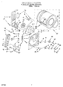BULKHEAD Diagram and Parts List for RGL4634BW3  Roper Dryer