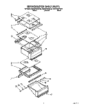 REFRIGERATOR SHELF Diagram and Parts List for KSRB22QXBL00  KitchenAid Refrigerator