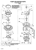PUMP AND MOTOR PARTS Diagram and Parts List for IRD6710Q0  Inglis Dishwasher