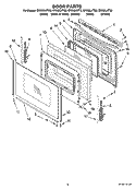DOOR PARTS, OPTIONAL PARTS (NOT INCLUDED) Diagram and Parts List for RF263LXTQ2  Whirlpool Range