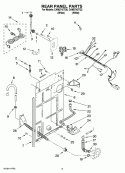 REAR PANEL PARTS Diagram and Parts List for CAM2742TQ2  Whirlpool Washer