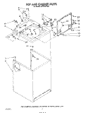 TOP AND CABINET , LITERATURE AND OPTIONAL Diagram and Parts List for LA7001XSW0  Whirlpool Washer