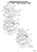 REFRIGERATOR SHELF PARTS Diagram and Parts List for KSRD22FKBL04  KitchenAid Refrigerator