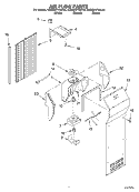 AIR FLOW Diagram and Parts List for KSRG22FKBL02  KitchenAid Refrigerator