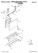 DOOR AND PANEL PARTS Diagram and Parts List for KUDK01ILBS1  KitchenAid Dishwasher