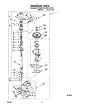 GEARCASE Diagram and Parts List for LSR8244BW0  Whirlpool Washer