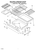 DRAWER AND BROILER Diagram and Parts List for GS460LEKB1  Whirlpool Range