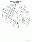 CONTROL PANEL PARTS Diagram and Parts List for GFG474LVS0  Whirlpool Range