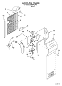 AIR FLOW Diagram and Parts List for 4KSRS27CHT01  KitchenAid Refrigerator