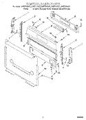 CONTROL PANEL Diagram and Parts List for SF377PEGQ1  Whirlpool Range