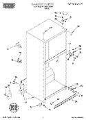 CABINET Diagram and Parts List for 7RT18BKXEW00  Roper Refrigerator