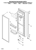 REFRIGERATOR DOOR PARTS Diagram and Parts List for KSRS25PNSS00  KitchenAid Refrigerator