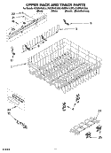 UPPER RACK AND TRACK PARTS Diagram and Parts List for KUDP01ILBS3  KitchenAid Dishwasher