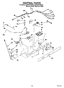 CONTROL PARTS Diagram and Parts List for KSRG25FKST18  KitchenAid Refrigerator