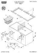 SECTION Diagram and Parts List for RH1500REW00  Roper Freezer