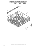 UPPER RACK AND TRACK PARTS Diagram and Parts List for WDF530PSYB2  Whirlpool Dishwasher