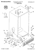CABINET, LITERATURE Diagram and Parts List for KSRS22FGSS11  KitchenAid Refrigerator