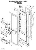 REFRIGERATOR DOOR PARTS Diagram and Parts List for KSSC42FTS02  KitchenAid Refrigerator