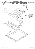 SECTION Diagram and Parts List for GJC3034HB5  Whirlpool Cooktop