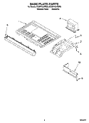 BASE PLATE PARTS Diagram and Parts List for KOMV1554RSS0  KitchenAid Microwave