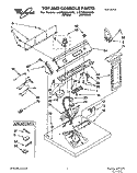 TOP AND CONSOLE, LIT/OPTIONAL Diagram and Parts List for LGT8858AN0  Whirlpool Dryer