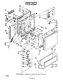 DOOR Diagram and Parts List for SHF5584P2  Whirlpool Dishwasher
