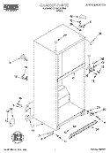 CABINET Diagram and Parts List for RT18ECRFW00  Roper Refrigerator