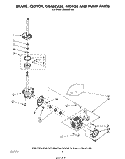 BRAKE, CLUTCH, GEARCASE, MOTOR AND PUMP Diagram and Parts List for LA6500XPW6  Whirlpool Washer