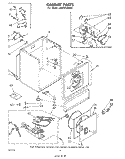 CABINET Diagram and Parts List for LG5701XMW2  Whirlpool Dryer