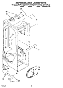 REFRIGERATOR LINER PARTS Diagram and Parts List for ED2FHAXSL03  Whirlpool Refrigerator