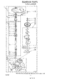 GEARCASE Diagram and Parts List for LA3400XSW0  Whirlpool Washer