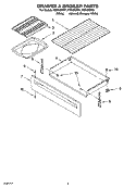 DRAWER & BROILER PARTS Diagram and Parts List for FES330KQ1  Roper Range