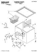 CABINET Diagram and Parts List for SCF0710KQ02  Whirlpool Freezer