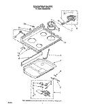 COOKTOP Diagram and Parts List for RE960PXVN5  Whirlpool Range
